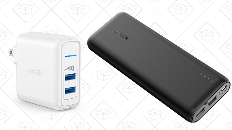 Anker PowerPort 2 Elite, $10 | Anker PowerCore 20100, $35